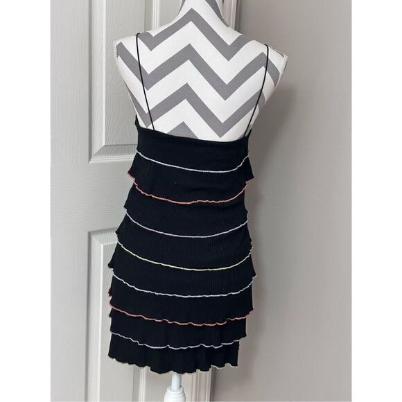Blue Blush ribbed tiered ruffle dress - Picture 4 of 11